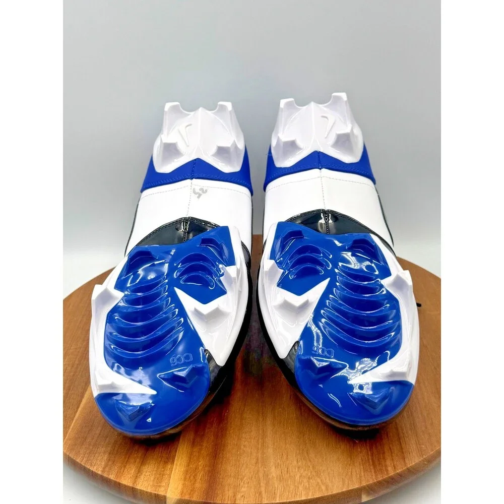 NIKE Jordan 1 TD Low Shoes Men's Size 12 Blue Black Football Cleats FJ6245-401